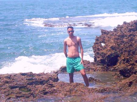 ba chui a la plage de bouznika